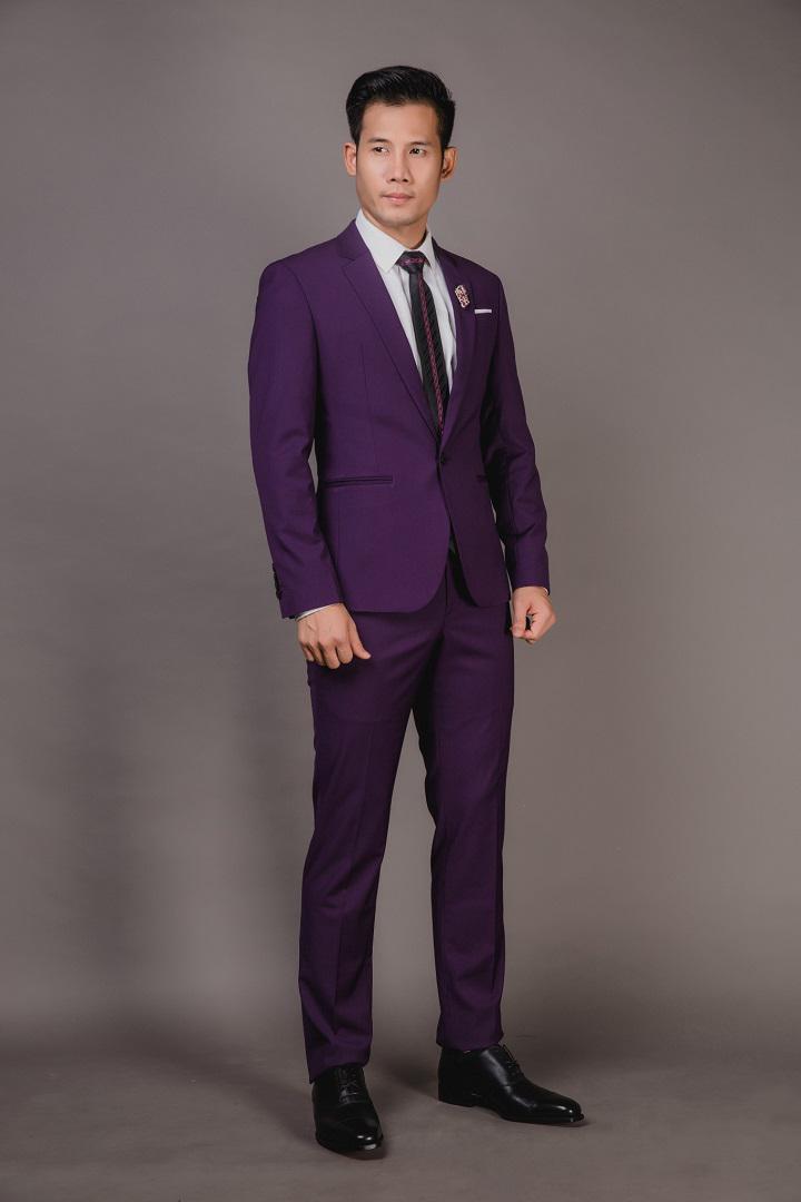 Bộ Vest Nam Tím Nổi Bật B51.002 #2